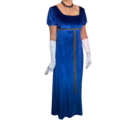 2862-Blue Bridgerton Dress