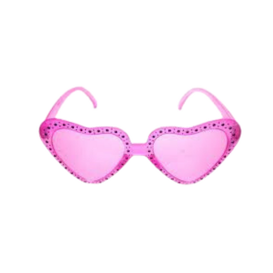 Heart shaped pink glasses
