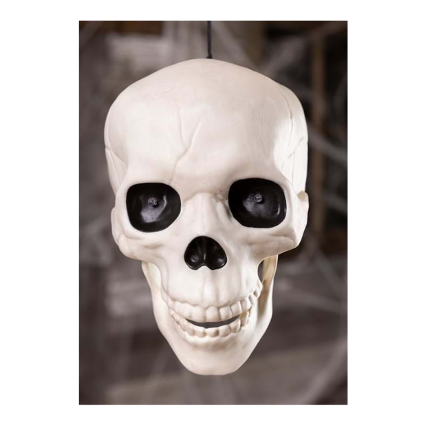 4181-Animated Life Sized Hanging Skull Prop