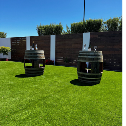 4189-Wine Barrel Bar Leaners With Ice Tub