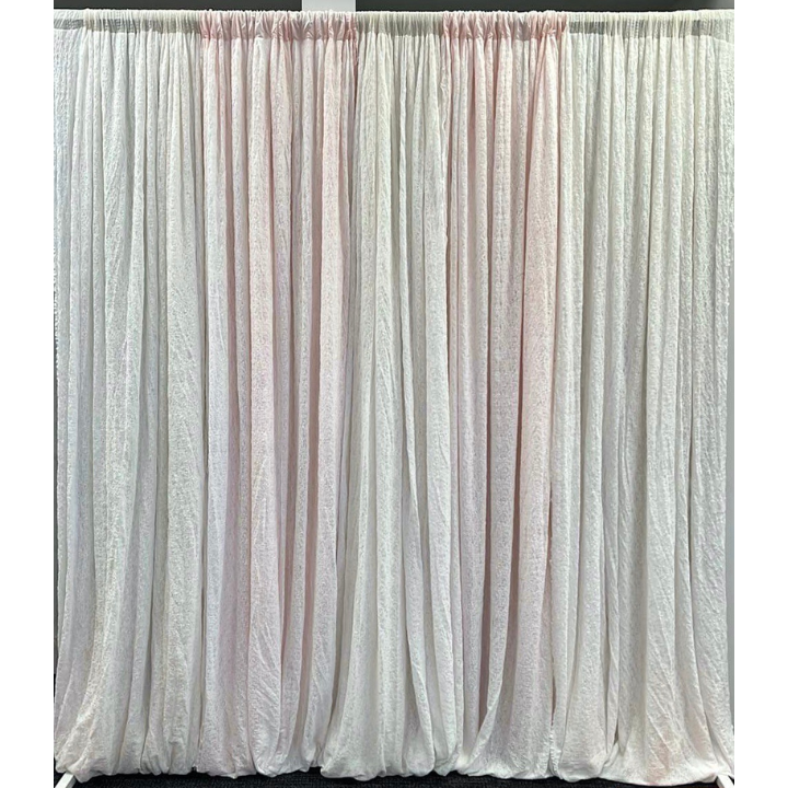 4225-Soft Pink/White fabric curtains