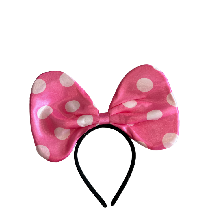 Pink spotted headband