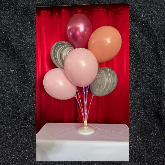 Balloon Stand with multi coloured lights including x7 latex balloons