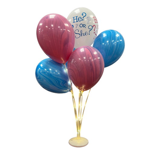 Balloon Stand with white lights including x7 latex balloons