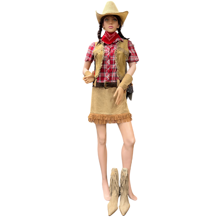 Cowgirl costume, dress, hat, bandana, western party