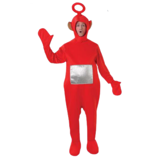 Straight from Tellytubby Land, this cute little red character is from the UK TV series The Teletubbies, where Po and her four colourful friends Dipsy, Laa-Laa and Tinky-Winky, speak gibberish and dance around watching television screens on their stomachs! With her antenna that like a soap bubble stick, become Po and listen for the large pin-wheel shaped windmill, indicating that a magical event is about to begin