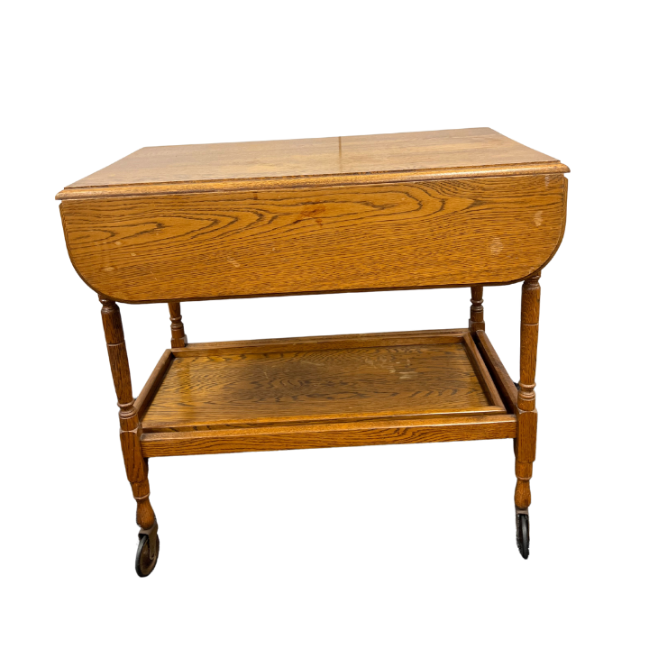 Oak Table Tea Trolley