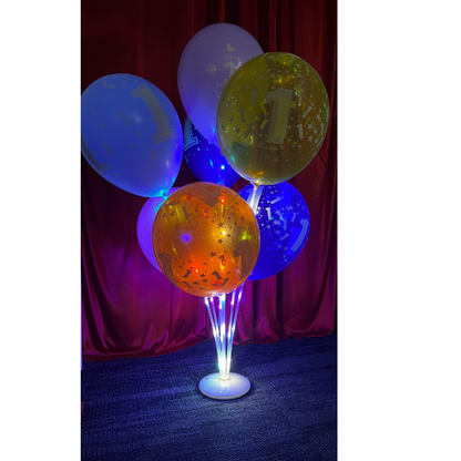 Balloon Stand with white lights including x7 latex balloons